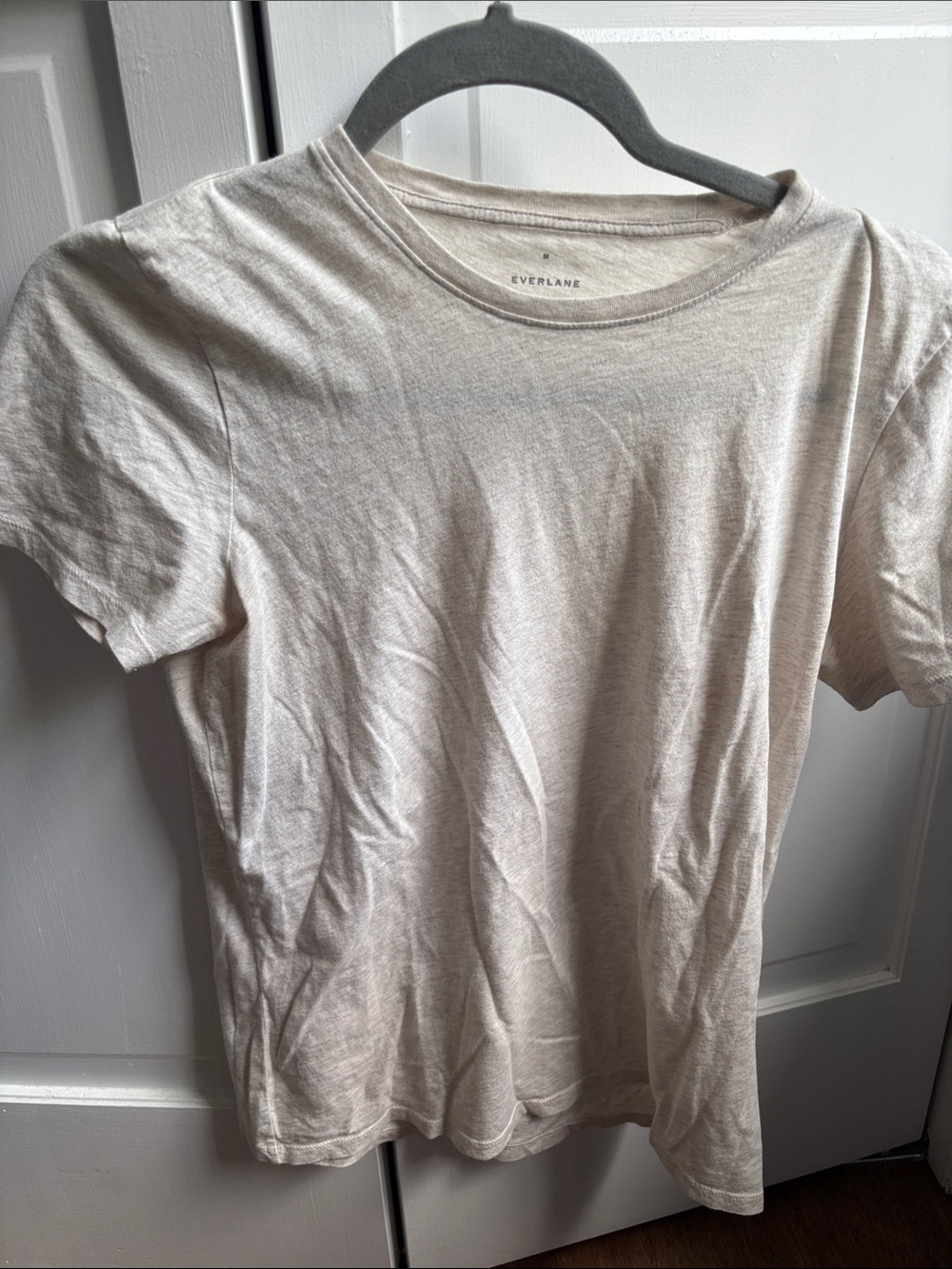 Everlane women’s Short Sleeve Crew Tee — Natural Beige